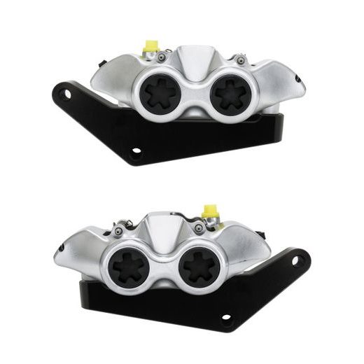 PAIR OF FRONT RADIAL BRAKE CALIPERS + BRAKET ACCOSSATO KITA28 PRIEKŠ HARLEY DAVIDSON