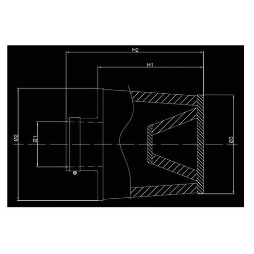 KONISKS GAISA FILTRS BMC FBTW150-140 METĀLA VĀKS