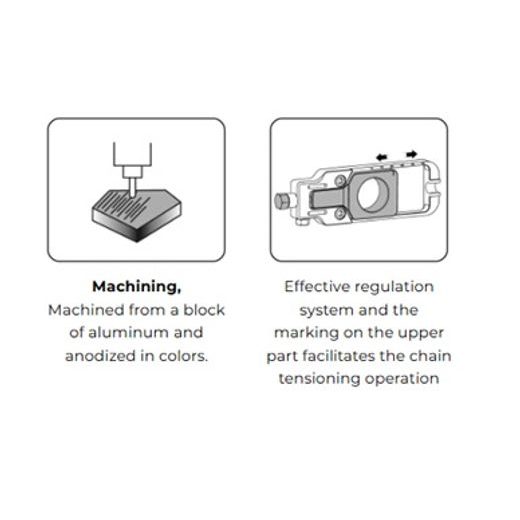 CHAIN TENSIONER PUIG 21001N MELNS/PELĒKS