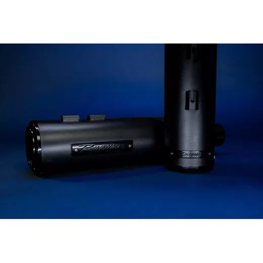 KREISAIS, LABAIS MUFFLER HP45 MIDNIGHT - FLT 17-UP - BLACK FOR HARLEY DAVIDSON FLH 1868 ABS (MELNS NĒRUSĒJOŠAIS TĒRAUDS)