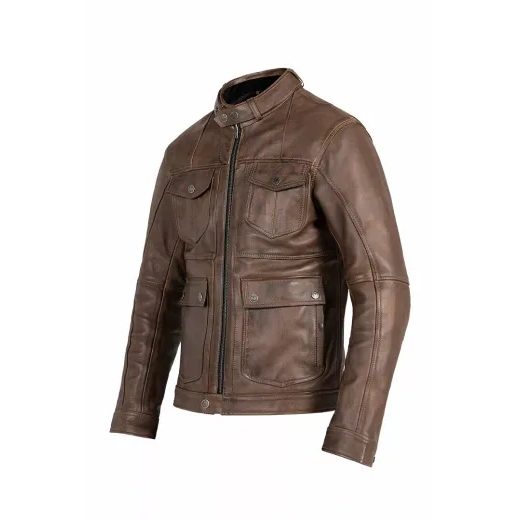 JAKA DRIFTER LEATHER JACKET (BRŪNS)