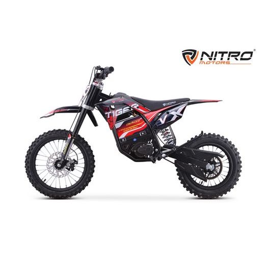 BĒRNU ELEKTRISKAIS KROSA MOTOCIKLS NITRO MOTORS 1600W 48V ECO MIDI TIGER VX DLX 14"