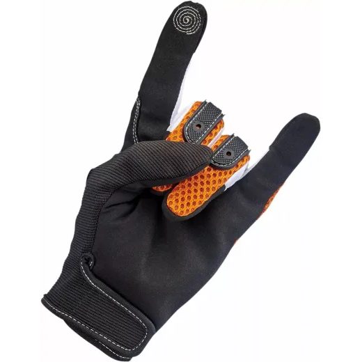 CIMDI ANZA GLOVES (ORANŽA, MELNS)