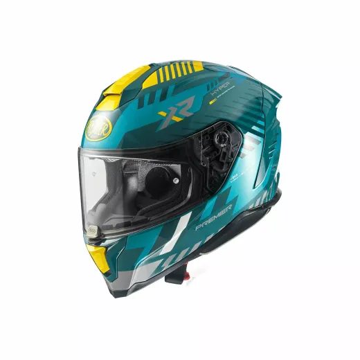 ĶIVERE HYPER XR HELMET (ZILS, DZELTENS)