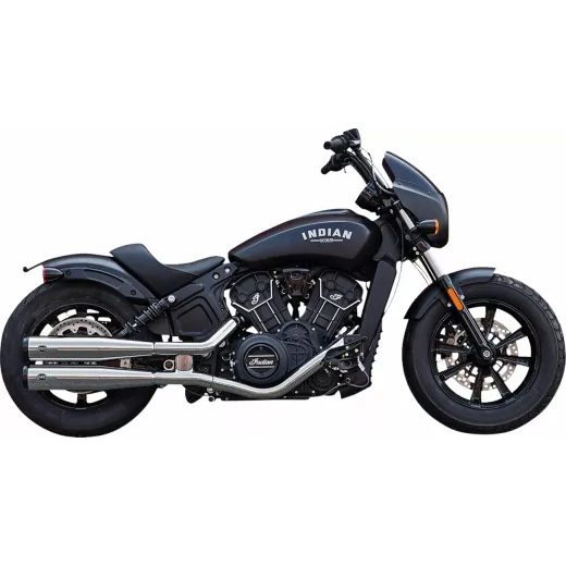 IZPŪTĒJS MUFFLERS 4" RACE - INDIAN SCOUT 15-23 - CHROME FOR INDIAN SCOUT 60 ABS