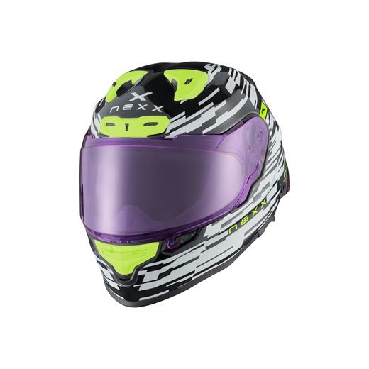 ĶIVERE NEXX HELMET X.R3R GLITCH RACER CARBON (BATLS, NEONS)