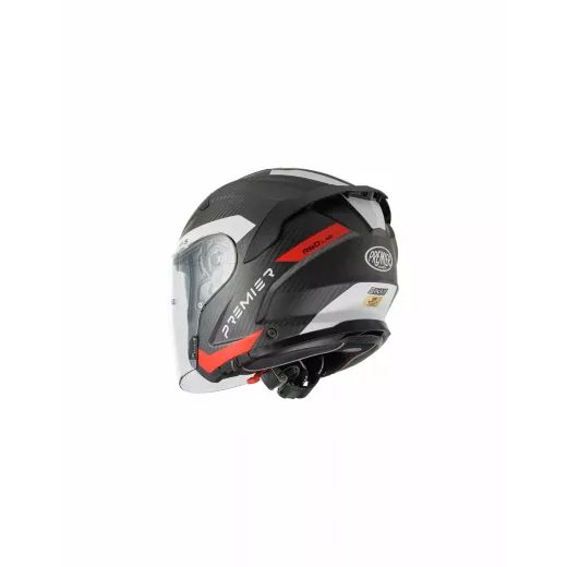 ĶIVERE JT5 CARBON MA HELMET (MELNS, SARKANS, KARBONS)