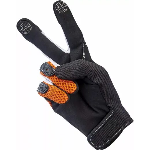 CIMDI ANZA GLOVES (ORANŽA, MELNS)