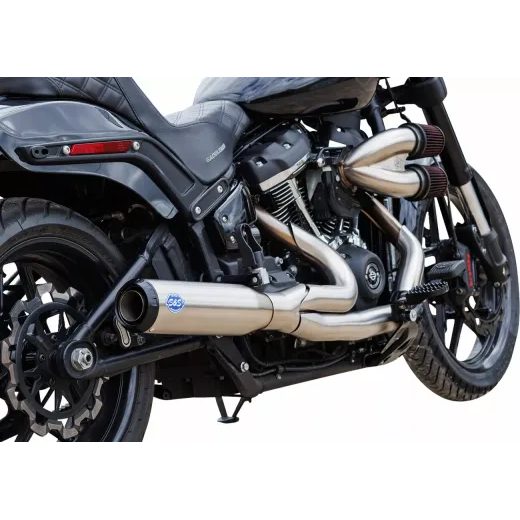 IZPLŪDES SISTĒMA 2-1 QUALIFIER RACE - SOFTAIL 18-24 - STAINLESS FOR HARLEY DAVIDSON FLDE 1750 ABS (NERŪSĒJOŠAIS TĒRAUDS)