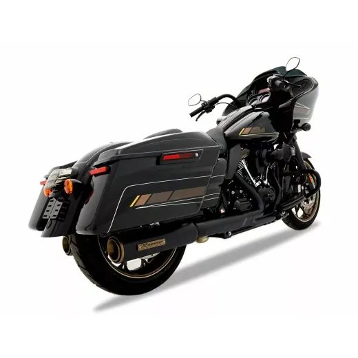 KREISAIS, LABAIS HP45 4.5 MUFFLER TOURING M8 BK/BRONZE FOR HARLEY DAVIDSON FLH 1868 ABS (MELNS NĒRUSĒJOŠAIS TĒRAUDS)