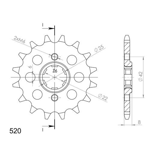 ĶĒDES KOMPLEKTS D.I.D CHAIN -, ZELTA CHAIN 520 VX, X-RING (X, NX, QX, XS), CHK FRONT SPROCKET SUPERSPROX, CHK REAR SPROCKET SUPERSPROX PRIEKŠ HONDA XR 250 R 1982-1983