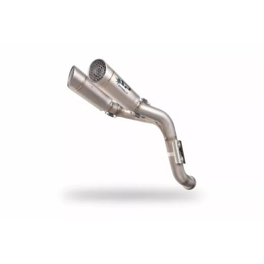 KREISAIS, LABAIS, TOP MUFFLER DOUBLE GRID-O TIT HOM KTM SUPERDUKE 1290/1390 FOR KTM SUPER DUKE 1290 R ABS (TITĀNS)