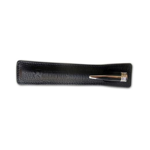 LEATHER PENCILE SLEEVE - BLACK