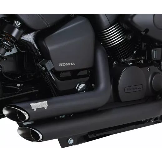 IZPLŪDES SISTĒMA SHORTSHOTS STAGGERED HONDA SHADOW BLACK FOR HONDA VT 750 C