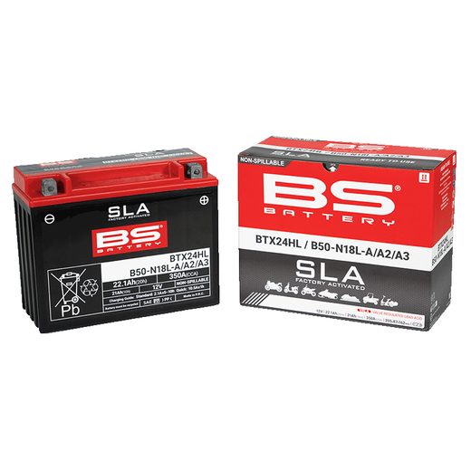RŪPNIECISKI AKTIVIZĒTS AKUMULATORS BS-BATTERY BTX24HL (FA) (YTX24HL (FA)) SLA