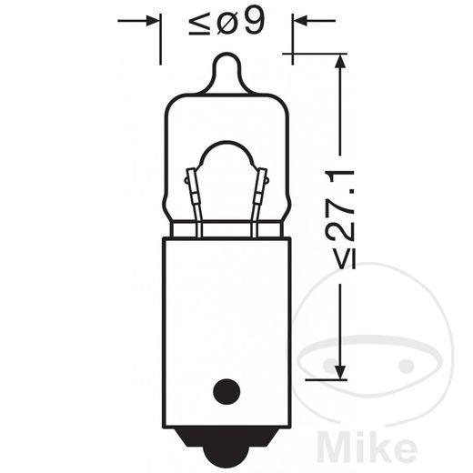 LAMP OSRAM 12V5W BA9S 2 GABALI MINIWATT HALOGEN