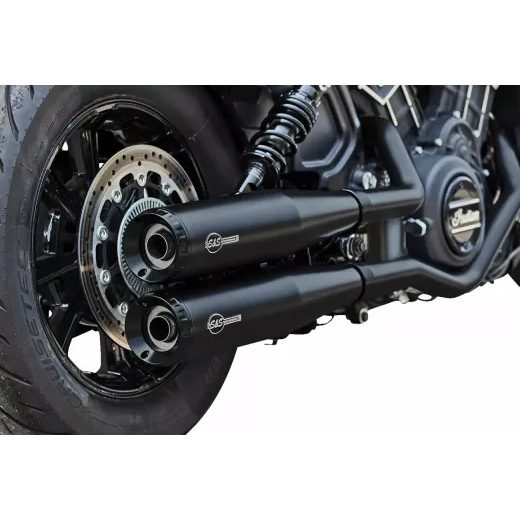 IZPŪTĒJS MUFFLERS 4" RACE - INDIAN SCOUT 15-23 - BLACK FOR INDIAN SCOUT 60 ABS