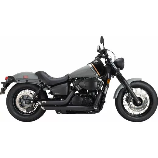 IZPLŪDES SISTĒMA SHORTSHOTS STAGGERED HONDA SHADOW BLACK FOR HONDA VT 750 C