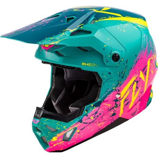 ĶIVERE FLY HELMET FORMULA CP MANIC (ZILS, ROZĀ, DZELTENS)