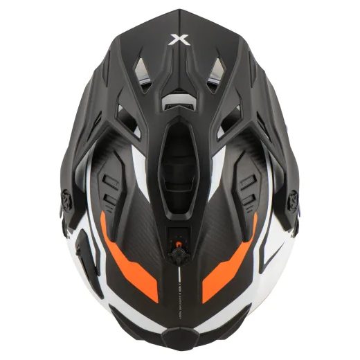 ĶIVERE NEXX HELMET X.WED3 KEYO CARBON MT (BALTA, ORANŽA)