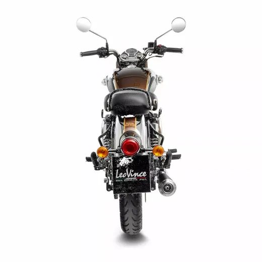 LABAIS MUFFLER R-E BK METEOR 350 FOR ROYAL ENFIELD CLASSIC 350 ABS (MELNS NĒRUSĒJOŠAIS TĒRAUDS)