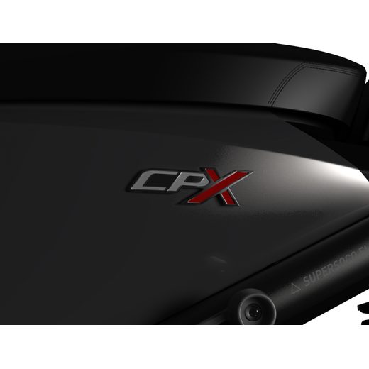 ELEKTRISKAIS MOTOROLLERIS SUPER SOCO CPX 4G DZELTENSS DIVAS BATERIJAS