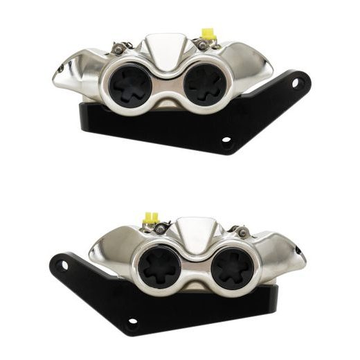 PAIR OF FRONT RADIAL BRAKE CALIPERS + BRAKET ACCOSSATO KITA28 PRIEKŠ HARLEY DAVIDSON