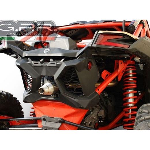 SLIP-ON EXHAUST GPR DEEPTONE QD.DE.1 BRUSHED STAINLESS STEEL INCLUDING REMOVABLE DB KILLER AND LINK PIPE