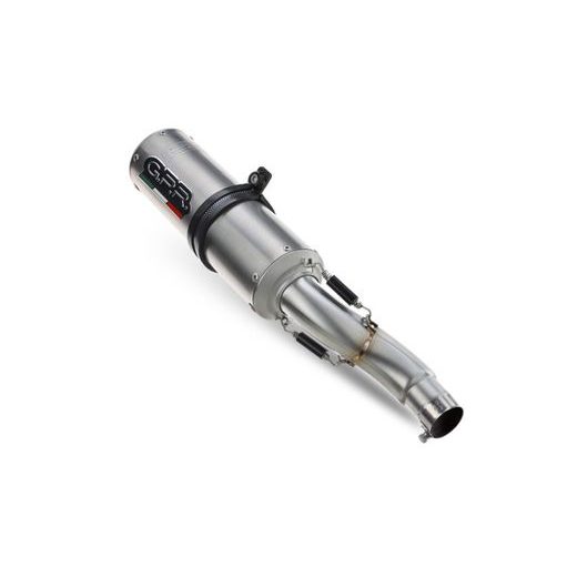 SLIP-ON EXHAUST GPR M3 E4.A.74.CAT.M3.TN BRUSHED TITANIUM PRIEKŠ APRILIA TUONO 1100 V4 FACTORY 2017-2020, APRILIA TUONO 1100 V4 RR 2017-2020