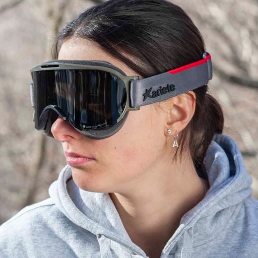 GOGGLES ARIETE WABI 14980-FNVR SMOKED LENS GREEN OLIVE/RED