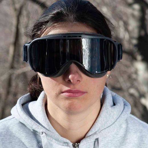 GOGGLES ARIETE WABI 14980-FNGG SMOKED LENS MELNS/PELĒKS