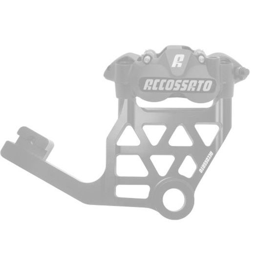 RADIAL BRAKE CALIPER KIT REAR + BRAKE FLANGE ACCOSSATO KITA33 FOR HARLEY DAVIDSON TOURING