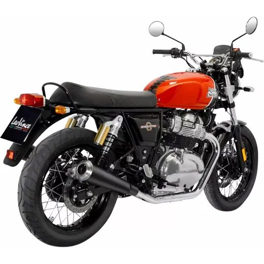 IZPŪTĒJS MUFFLERS RE GT 650 BK FOR ROYAL ENFIELD CONTINENTAL GT 650 EFI ABS (304 NĒRUSĒJOŠAIS TĒRAUDS)