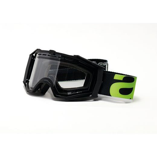 GOGGLES ARIETE 8K ENDURO 14960-EGF DOUBLE CLEAR LENS MELNS/PELĒKS