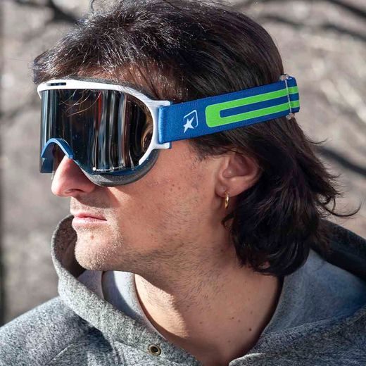 GOGGLES ARIETE WABI 14980-SABA SILVER MIRROR LENS BLUE/GREEN