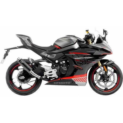 IZPŪTĒJS MUFFLER GP CORSA BLACK CF MOTO 450 SS SR FOR CF MOTO SR 450 ABS (NĒRUSĒJOŠAIS TĒRAUDS)