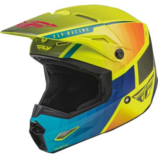 ĶIVERE FLY HELMET ECE KINETIC DRIFT (ZILS, DZELTENS)