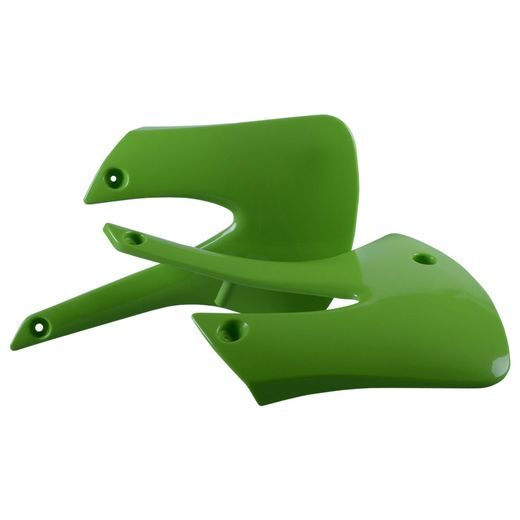 RADIATORA PLASTMASA POLISPORT 8425000011 (PĀRIS) ZAĻŠ 2005 PRIEKŠ KAWASAKI KX 85 2001-2013, KAWASAKI KX 100 2001-2013
