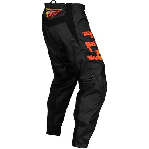 BIKSES FLY MX-PANTS F-16 YOUTH (MELNS, DZELTENS)