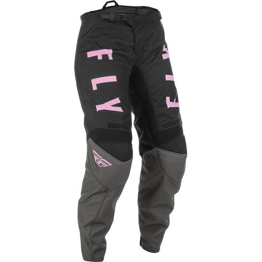 BIKSES FLY MX-PANTS F-16 WOMEN (PELĒKS, MELNS, ROZĀ)