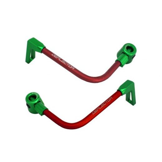 LEVER GUARD ACCOSSATO WITH RED HOSE AND JOINT RIGHT + LEFT, ALUMINIUM