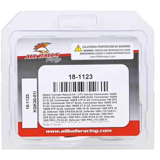 BREMŽU CILINDRA REMKOMPLEKTS ALL BALLS RACING MCR18-1123