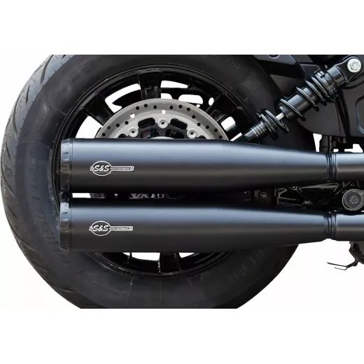 IZPŪTĒJS MUFFLERS 4" RACE - INDIAN SCOUT 15-23 - BLACK FOR INDIAN SCOUT 60 ABS