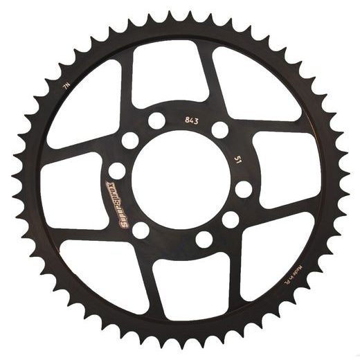 AIZMUGURĒJAIS ZOBRATS SUPERSPROX RFE-843:51-BLK MELNS/PELĒKS 51T, 428