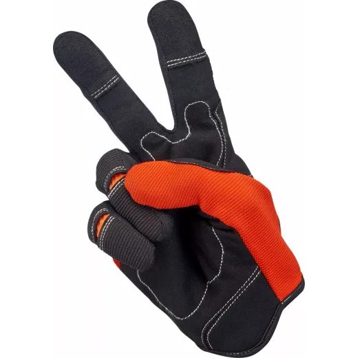 CIMDI MOTO GLOVES (ORANŽA, MELNS)