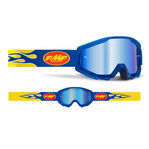 BRILLES FMF GOGGLES POWERCORE (ZILS, DZELTENS)