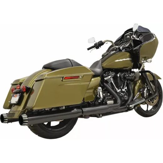 IZPŪTĒJS MUFFLERS 4" STRAIGHT QUIET | FLT 17-24 - BLACK FOR HARLEY DAVIDSON FLH 1868 ABS