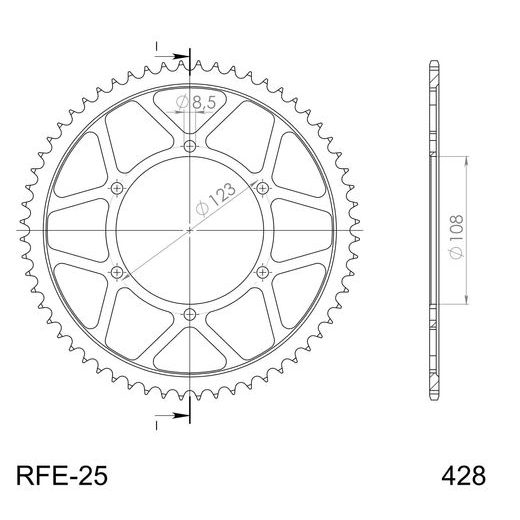 AIZMUGURĒJAIS ZOBRATS SUPERSPROX RFE-25:60-BLK MELNS/PELĒKS 60T, 428