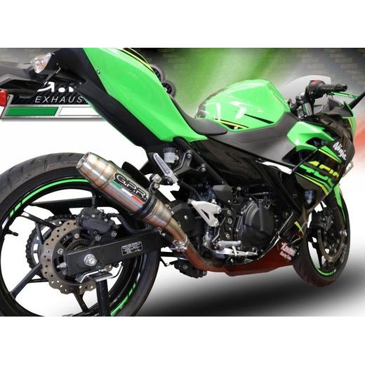 PILNA IZPLŪDES SISTĒMA GPR DEEPTONE CO.K.174.RACE.DE BRUSHED STAINLESS STEEL PRIEKŠ KAWASAKI NINJA 400 2018-2022