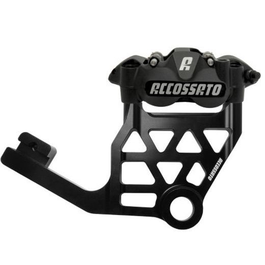 RADIAL BRAKE CALIPER KIT REAR + BRAKE FLANGE ACCOSSATO KITA33 FOR HARLEY DAVIDSON TOURING